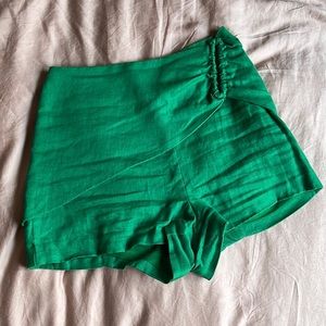 Farm Rio 100% Linen Green Skort